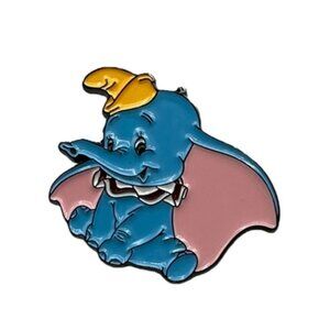 Disney Dumbo Enamel Pin Flying Elephant Collectible Yellow Hat Pink Ears